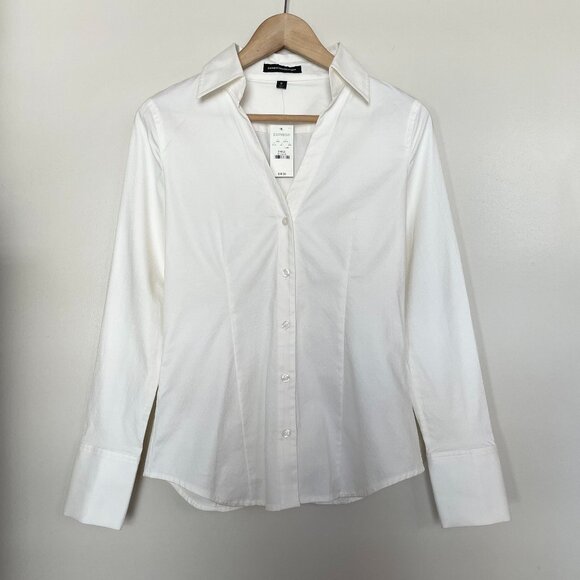 Express Design Studio White Buttondown Shirt 2007 Deadstock Size S Small - Picture 1 of 7